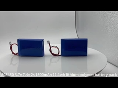 Pin lithium polymer có thể sạc lại 803450-2s 7.4v 1500mAh