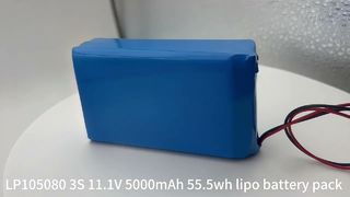 Bộ pin lithium polymer được chứng nhận MSDS 105080-3S 11.1v 5000mAh 55,5wh pin lipo