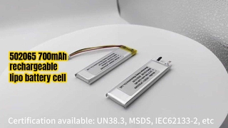 Pin sạc LP502065 3.7V 700mAh pin lipo với 10K NTC