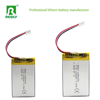 Mua Khối pin Lithium Polymer 553450 3.7V 7.4V 1100mAh 1200mAh Dùng cho Máy ảnh và Máy chiếu sản xuất trực tuyến