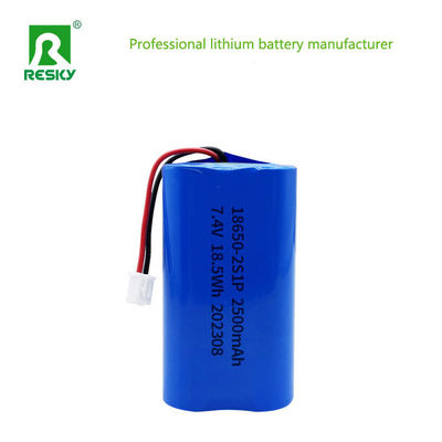 Mua Lithium Ion Battery 18650 2s 7.4V 2500mAh 18.5wh Li-ion Rechargeable Batteries sản xuất trực tuyến