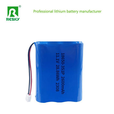 Mua 18650 Batteries 11.1V 3s 2600mAh 28.86wh Rechargeable Li-ion Lithium Ion Battery Pack sản xuất trực tuyến