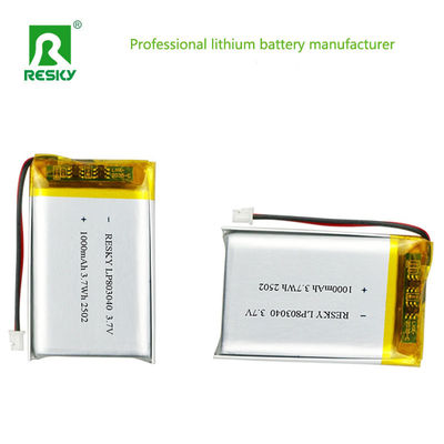 Mua Rechargeable Lipo Lifepo4 Batteries 803040 3.7v 1000mAh 3.7wh Solar Lithium Polymer Battery Cell sản xuất trực tuyến