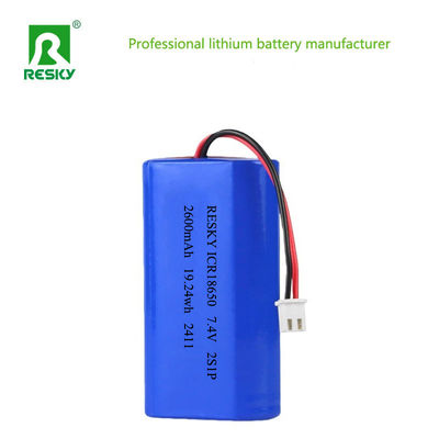 Mua Khối pin lithium 18650 có thể sạc lại, 2600mAh 7.4V 19.24wh, khối pin lipo sản xuất trực tuyến