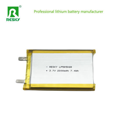 Điện Lithium Polymer Battery Cell 505060 2000mAh 7.4wh 3.7V Cho thiết bị y tế