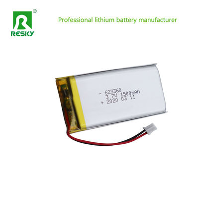 Phòng pin Lithium Polymer sạc lại phẳng 1500mAh 603060 3.7v Cho loa Bluetooth