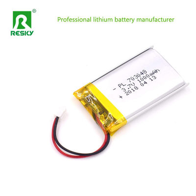 Phòng pin pin Lithium Polymer mặt trời 703048 1000mAh 3.7V Đối với điện tử tiêu dùng