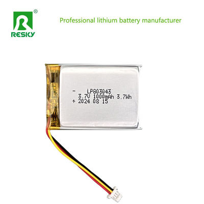 Pouch pin pin Lithium Polymer năng lượng mặt trời 803040 3.7V 1000mAh 3.7wh