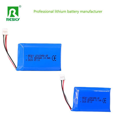 Phòng pin Lithium Polymer phẳng 803450 2p 3.7V 1500mAh 3000mAh Pin điện