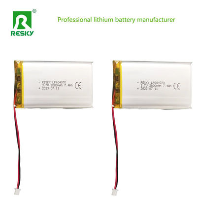604070 Lithium Polymer Battery Cell 3.7v 2000mAh Power Lipo Battery Cho người tiêu dùng