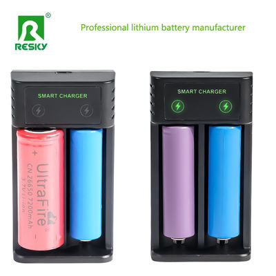 Bộ sạc pin sạc USB thông minh 2 khe cắm cho pin đèn pin