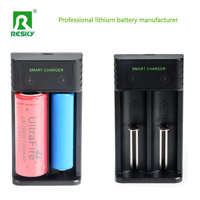 Bộ sạc pin hình trụ có thể sạc lại 2 khe cho 18650 18500 20650