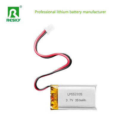 Lithium Ion pin pin 502035 3.7v 350mAh pin năng lượng mặt trời có thể sạc lại Lipo