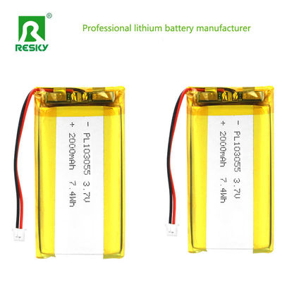Điện Lithium Ion Cell 103055 3.7V 2000mAh 7.4wh Pin Lithium Polymer sạc lại