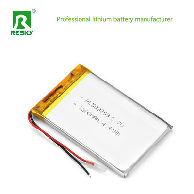 Phòng pin Lithium Ion mặt trời 503759 3.7v 1200mAh pin Li-Poymer sạc lại