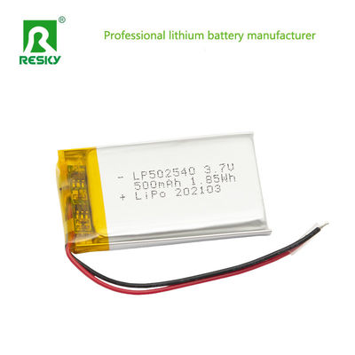 pin lithium mặt trời sạc pin 502540 3.7v 500mAh 1.85wh pin Li-ion