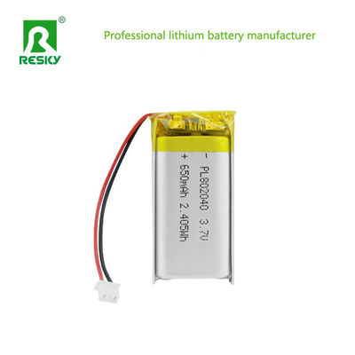 Pin pin lithium mặt trời 802040 3.7V 650mAh Pin Lithium Ion Polymer có thể sạc lại cho Thiết bị làm đẹp