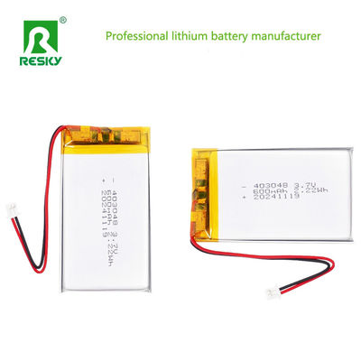 Pin Li-Polymer sạc lại 403048 3.7V 600mAh 2.22wh Lithium Cell cho thiết bị mang theo