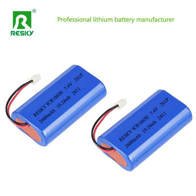Pin pin Lithium 18650 Li-ion Ắc quy 3.7v 7.4V 2600mAh 19.24wh Pin Lithium
