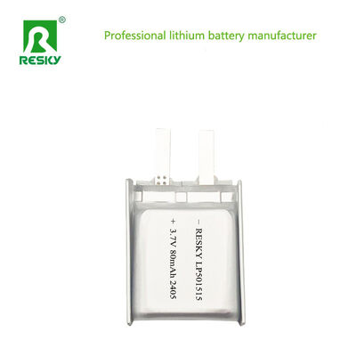 Ultra-thin Lipo Battery Cell 501515 3.7v 70mAh 80mAh Rechargeable Lithium Polymer Batteries